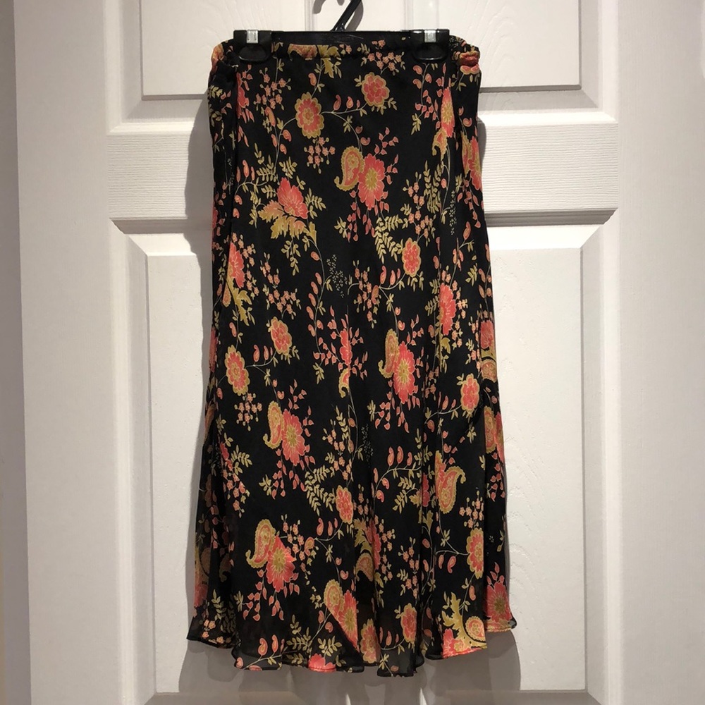 New York City Design Co. | EUC Vintage 100% Silk Floral Skirt